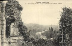 CPA Suisse Vendeenne Tiffaugges Vendee Ruines du chateau et Vallee de la Sevre 