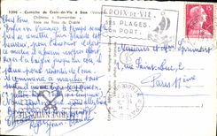 CPA Corniche de Croix de Vie a Sion Vendee chateau Remember face au Trou du Diable
