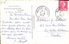 CPA Mareuil sur le Lay Vendee le pont