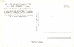 CPA Le Mont des Alouettes pres les Herbiers Vendee place sur le Sommet du mont l'Observateur voit a