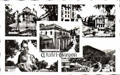 CPA Chatel Guyon Puy de Dome chateau de Chazeron place Brossard Etablissement Theraml chateau de Tou