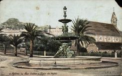 CPA Hyeres la place Grodillot et l'eglise des Anglais 