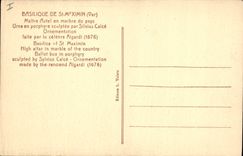 CPA Basilique de St Maximin Var Maitre Autel en marbe du pays Urne en porphyre sculptee par Silvius 