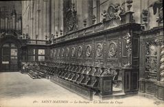 CPA Saint Maximin la Basilique les Boiseries du Choeur 