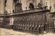 CPA Saint Maximin la Basilique les Boiseries du Choeur 