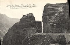 CPA Route des Alpes Dans les Gorges de Guillaumes et Daluis 