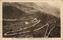 CPA Castillon A M Les Lacets de la Route de Menton a Sospel 