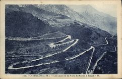 CPA Castillon A M Les Lacets de la Route de Meton a Sospel 
