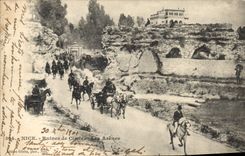 CPA Nice Ruines de Cimiez Les Arenes Chevaux Cavaliers