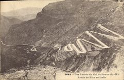 CPA Les Lacets du Col de Braux A M Route de Nice en Italie 