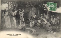 CPA Souvenir de Provence La Farandole 