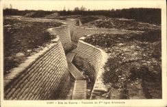 CPA Vimy Site de Guerre Tranchee 