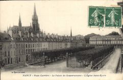 CPA Nancy Place Carriere Le Palais du Gouvernement l'Eglise Saint Epvre 