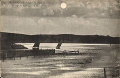 CPA Martigues Effet de Nuit et I'Etang de Caronte 