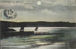 CPA Martigues Effet de Nuit sur et I'Etang de Caronte 