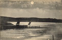 CPA Martigues Effet de Nuit et I'Etang de Caronte 
