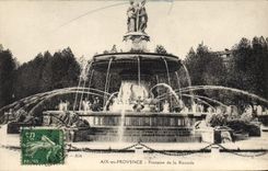CPA Aix en Provence Fontaine de la Rotonde 
