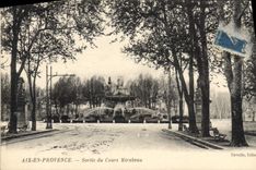 CPA Aix en Provence Sortie du Cours Mirabeau 
