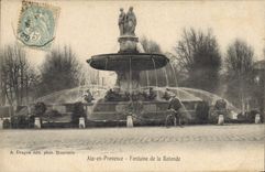 CPA Aix en Provence Fontaine de la Rotonde 