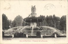 CPA Aix en Provence Fontaine de la Rotonde 