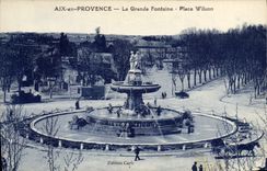 CPA Aix en Provence La Grande Fontaine Place Wilson 