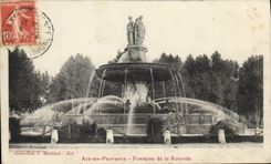 CPA Aix en Provence Fontaine de la Rotonde 