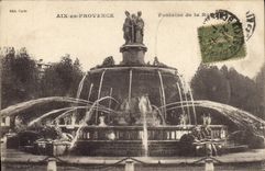 CPA Aix en Provence Fontaine de la Rotonde 