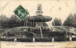 CPA Aix en Provence Fontaine de la Rotonde 