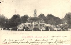 CPA Aix en Provence La Fontaine de la Rotonde 
