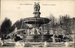 CPA Aix en Provence Fontaine de la Rotonde 