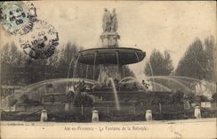 CPA Aix en Provence La Fontaine de la Rotonde 
