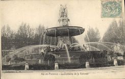 CPA Aix en Provence La Fontaine de la Rotonde 