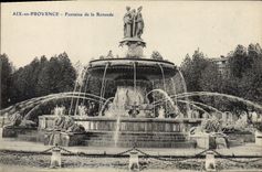 CPA Aix en Provence Fontaine de la Rotonde 
