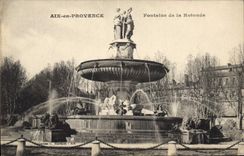 CPA Aix en Provence Fontaine de la Rotonde 