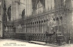 CPA Amiens Cathedrale des Stalles 