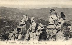CPA L'Esterel Massif du Marsaou Tours de Rochers 