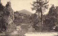 CPA L'Esterel Obelisque du Mal Infernet et Roc de l'Eveque 