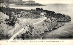 CPA L'Esterel Le Trayas Route de la Corniche et Pointe de l'Esquillon 