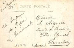 CPA Dijon Square Darcy vue de la porte principale de sortie Ou remarque au centre la statue de Rude 