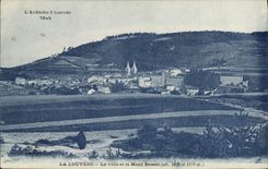 CPA L'Ardeche Illustree La Louvesc La ville et le Mont Besset 
