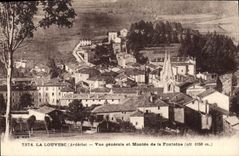 CPA La Louvesc Ardeche Vue generale et Montee de la Fontaine 