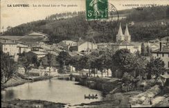 CPA La Louvesc Lac du Grand Lieu et Vue generale 