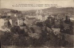 CPA La Louvesc Ardeche Vue generale et Basilique Saint Regis Vue surerbe sur les Alpes et les Plaine