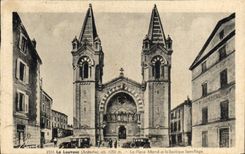 CPA La Louvesc Ardeche La Place Marrel et la Basilique Saint Regis 