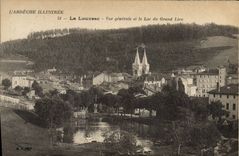 CPA L'Ardeche Illustree La Louvesc vue generale et le Lac du Grand Lieu 