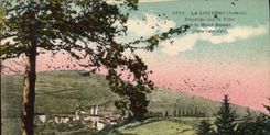 CPA La Louvesc Ardeche Paysage sur la Ville et le Mont Besset Belle Cure d'air 