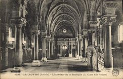 CPA La Louvesc Ardeche L'Interieur de la Basilique La Chaire et le Portique 