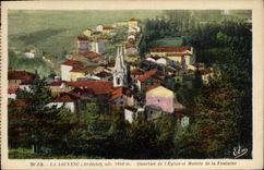 CPA La Louvesc Ardeche Quartier de l'Eglise et Montee de la Fontaine 