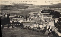 CPA La Louvesc vue generale prise du Mont Besset La Montee de la Fontaine Saint Regis 
