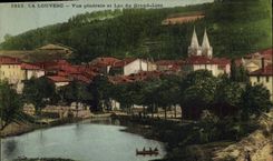 CPA La Louvesc vue generale et Lac du Grand Lieu 
